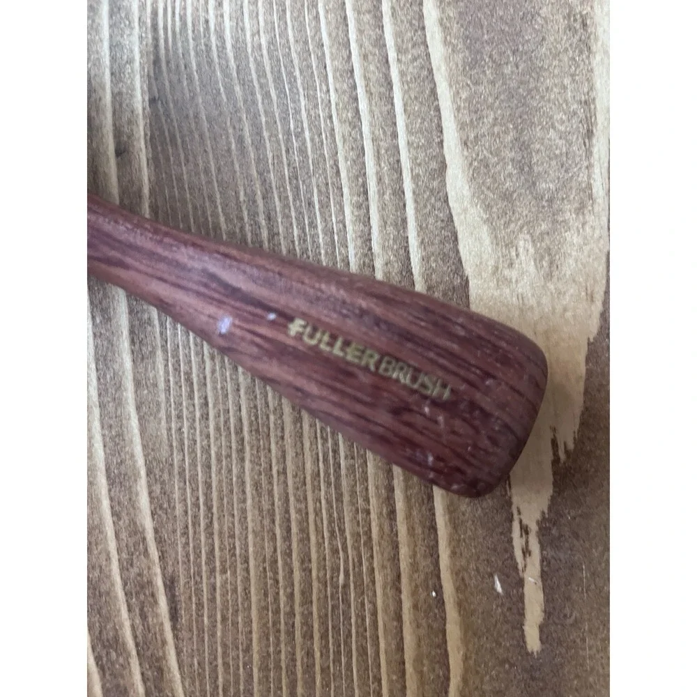 Vintage FULLER Bristlecomb Hairbrush Wooden Nylon Bristles Half Round